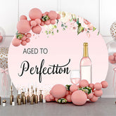 Alt Zu Perfektion Blumen Runden Hochzeit Hintergrund